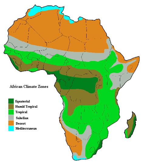 For example, regions of yellow on the radar image indicate moderate rainfall. SUBSAHARAN AFRICA: Climate