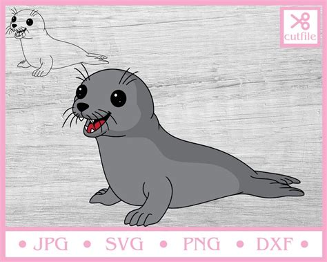 Seal Svg Seal Clipart Svg Files And Outline Svgseal Line Etsy