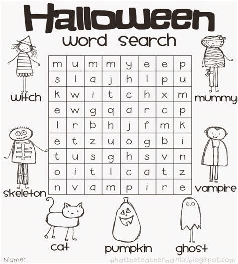 Free Halloween Printable Word Search Collection