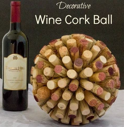 Diy Wine Cork Ball Wine Cork Ornaments Cork Crafts Wine Cork