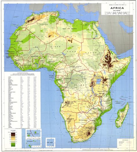 High Resolution Detailed Physical And Political Map Of Africa Africa
