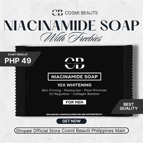 Cb Niacinamide Soap For Men X Whitening Soap Whitening All Skin Types