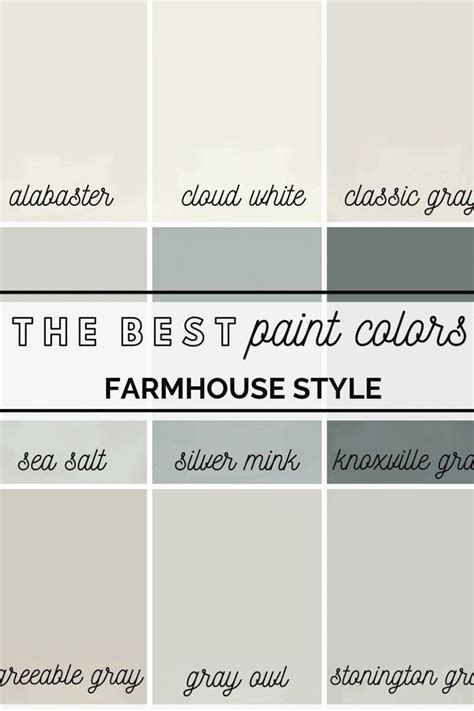 Modern farmhouse interior paint colors schemes. How to choose the perfect farmhouse style paint color The ...