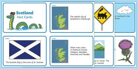 Our Country Scotland Fact Cards Symbols Of Scotland