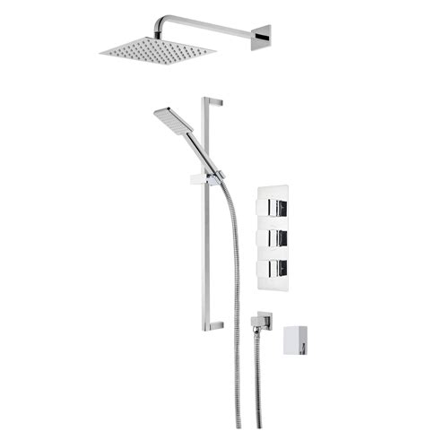 hydra triple function shower system with riser kit overhead shower and smartflow bath filler