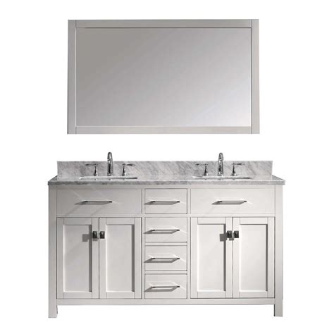 The style and shape of your fire pit will determine the type of blocks you'll need to purchase. Virtu USA Caroline 60 in. W x 36 in. H Vanity with Marble Vanity Top in Carrara White with White ...