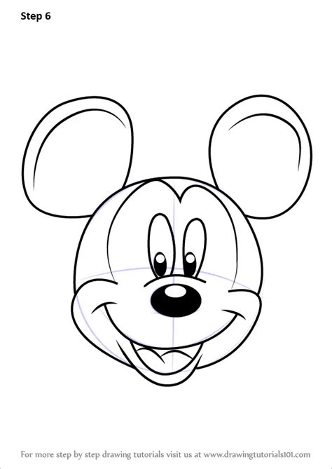 How To Draw Mickey Mouse Head Step By Step