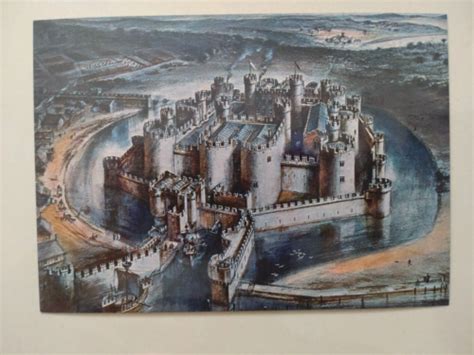 Postcard Beaumaris Castle Angleseywales Hmso Drawing By Alansorrell