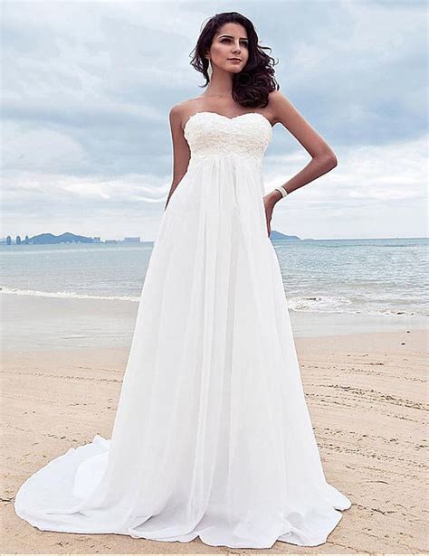 Beaded Chiffon Beach Wedding Dress The Faded Sunflower