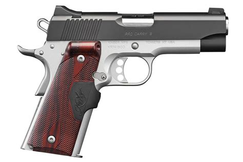 Kimber Pro Carry Ii 9mm Pistol With Checkered Rosewood Lasergrips