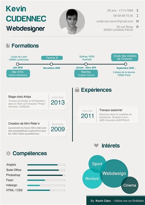 The best cv examples for your job hunt. Educational infographic : I design infographic resumes ...