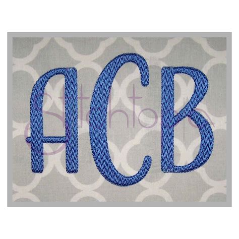 Large Embroidery Font Caleb Machine Embroidery Monogram Stitchtopia