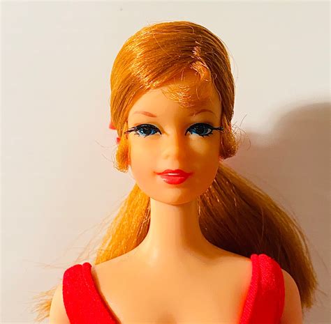 Beautiful Vintage Mod 1968 Copper Penny Redhead Twist N Turn Tnt Stacey Barbie Doll Model 1165