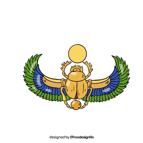 egyptian scarab beetle clipart vector free download