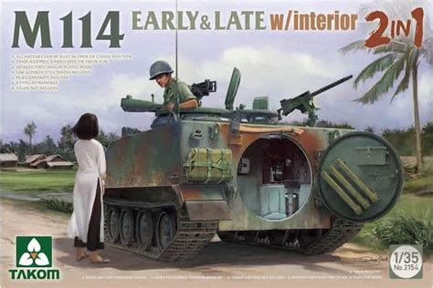โมเดลรถถัง M114 Armored Recon Car Early And Late 135