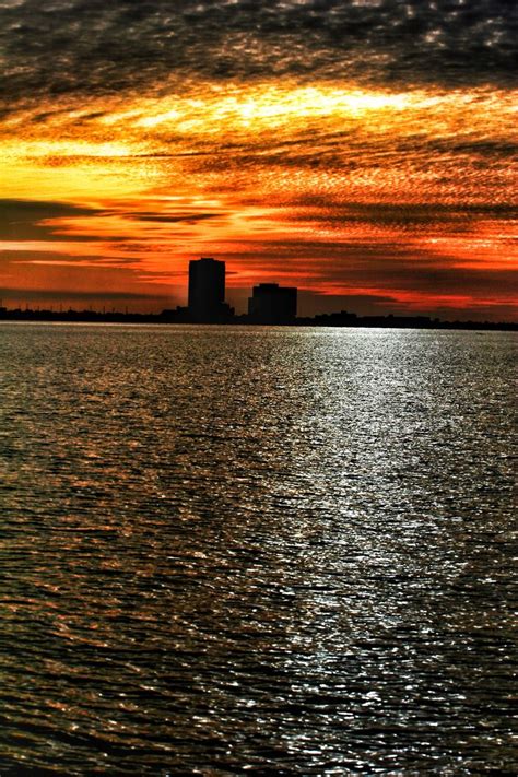 Sunset Sailing Lake Pontchartrain New Orleans Lake Pontchartrain