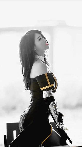 Han Ga Eun Asian Black Dress Bodycon Cute Fashion Legs Mini