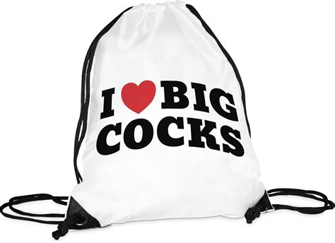 i love big cocks turnbeutel sport bag gym bag lustig bedruckt mit spruch rucksack hipster