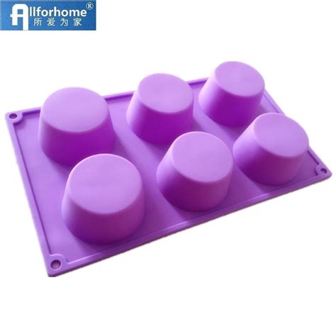 6 Round Cylinder Column Silicone Cake Baking Pan Cupcake Muffin Cup Soap Diy Mold Chocolate