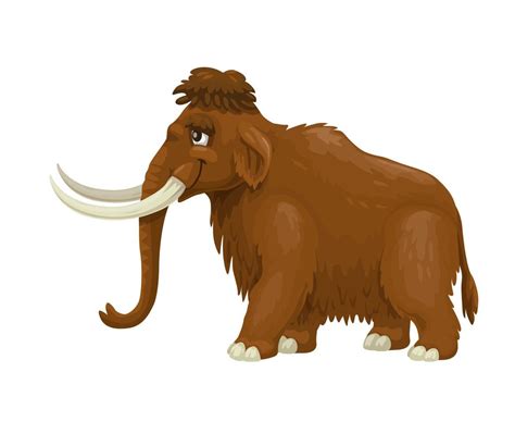 Cartoon Mammoth Ice Age Extinct Animal Character 19521986 Vector Art At