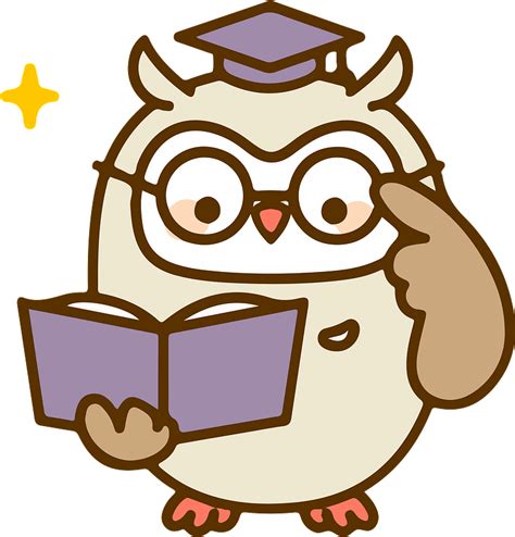 Owl Is Reading Book Clipart Free Download Transparent Png Creazilla