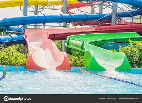 Colorful Water Slides At The Water Park — Stock Photo © Galitskaya