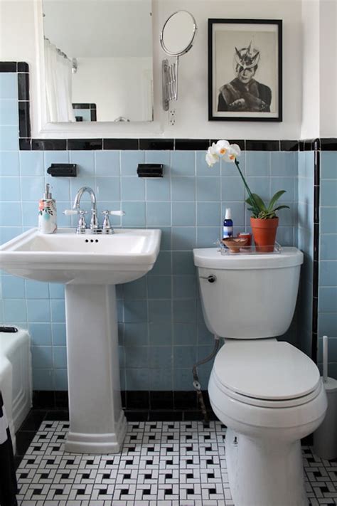 How To Decorate A Vintage Blue Bathroom Leadersrooms