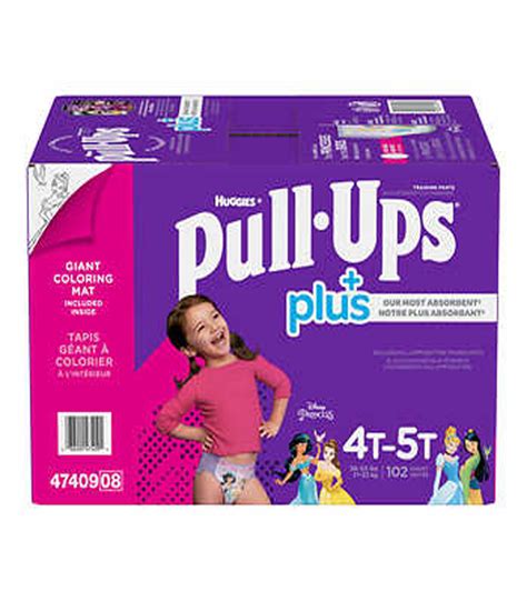 New Huggies Pull Ups Plus Training Pants 4t To 5t Girl 102 Pack Noble Linen