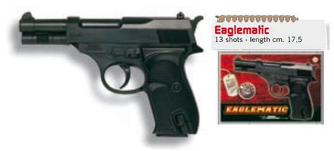 X2 Edison Giocattoli 13 Shot Uzi Cap Gun Pistol Revolver Toy Kid T