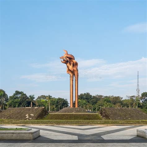 bandung lautan api monument in tegallega square bandung editorial stock image image of