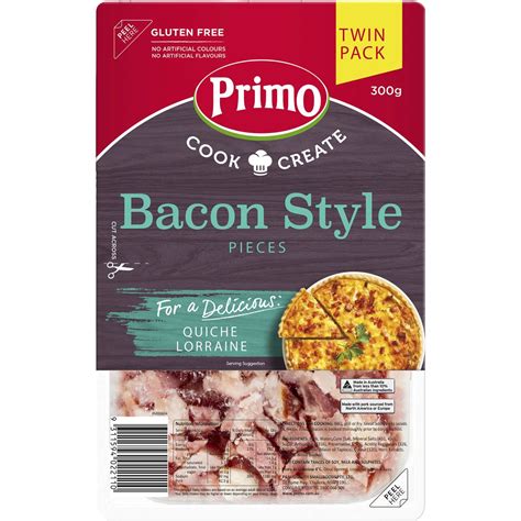 Primo Bacon Pieces Twin Pack 300g Woolworths