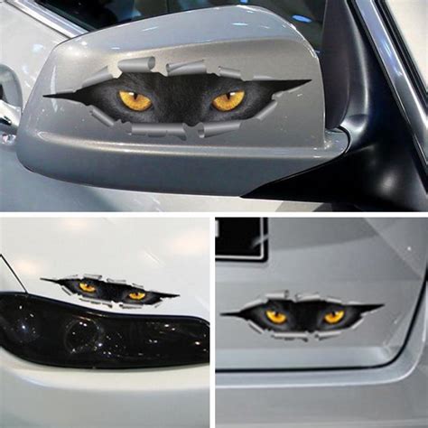 2021 3d Car Styling Funny Cat Eyes Eye Peeking Car Sticker Waterproof