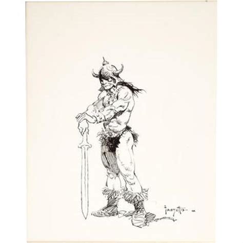 Frank Frazetta Conan Pen And Ink Illustration