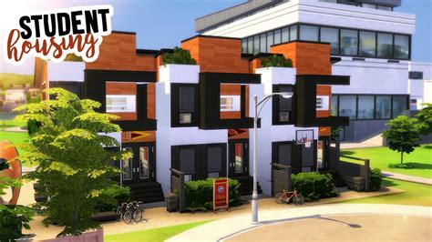 Modern Student Housing The Sims 4 University Speed Build Youtube