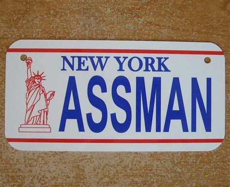 Metal Mini License Plate Assman Metal Sign New York Proctology