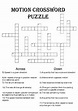 Physics Crossword Puzzle: Motion (Includes answer key) by Gamify Education