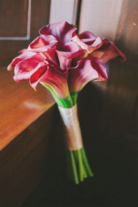 Pink Calla Lily Bridesmaid Bouquet