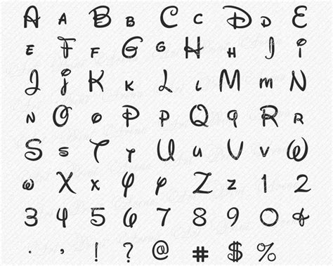 Disney Alphabet Svg Disney Font Svg Ears Svg Minnie Font Etsy