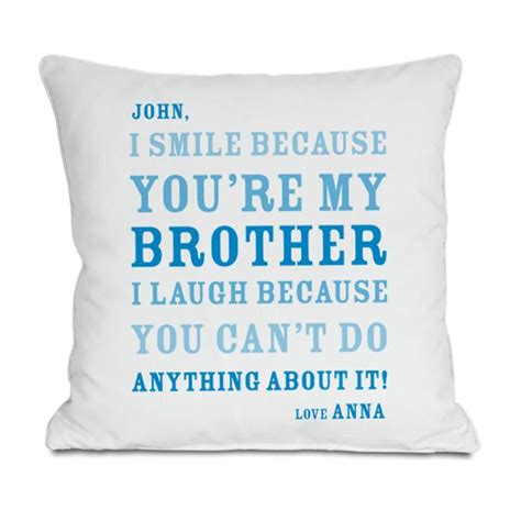 Maybe you would like to learn more about one of these? Personalised Brother Smile Cushion | The Gift Experience