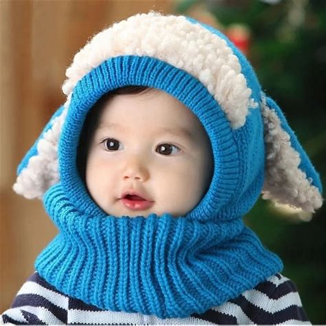 Cute Baby Rabbit Ears Knitted Hat Infant Toddler Winter Warm Hat