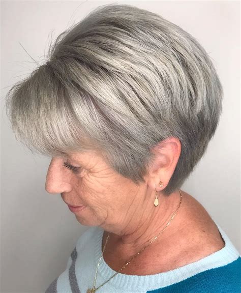 Short Haircuts Gray Hair Short Gray Hairstyles For Older Women Over