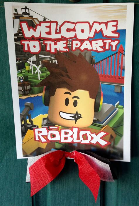 Roblox Birthday Party Sign Party Decorations In 2019 Roblox