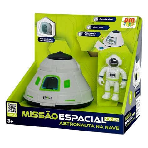 Astronauta Na Nave Missão Espacial Zx 22 6241 Dm Toys Shopee Brasil