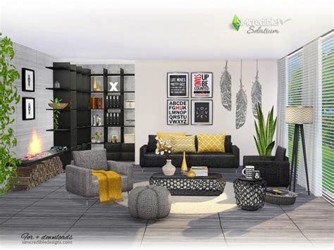 Solatium Living Room By Simcredible At Tsr Sims 4 Updates