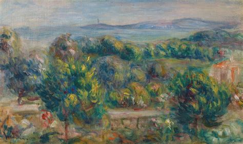 Pierre Auguste Renoir 1841 1919 Paysage Du Midi Avec Vue Sur La Mer