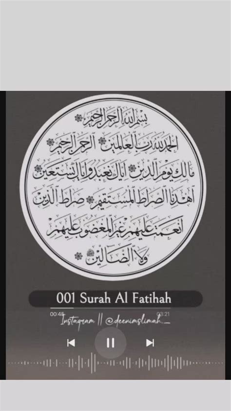 Surah Al Fatihah Verses With Tarjuma Meaning Follow On Instagram