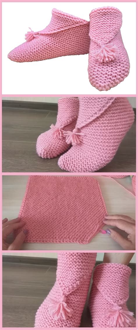 Folded Slippers Tutorial Crochet Knit Tutorials More