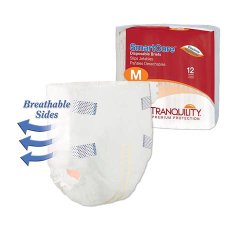 Tranquility Slimline Incontinence Briefs Heavy Protection Unisex