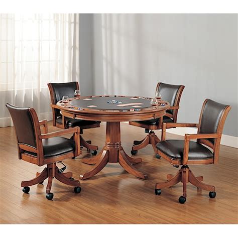 Hillsdale Park View Five Piece Gaming Lift Top Table And Chair Set