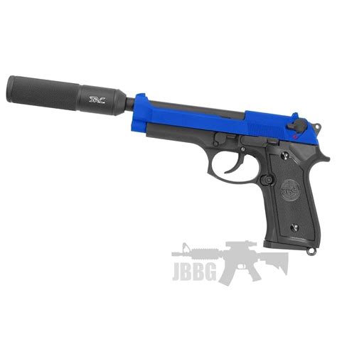 Sr92 Co2 Airsoft Pistol With Silencer Just Bb Guns